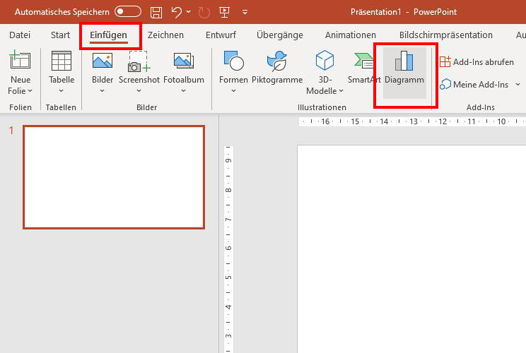 PowerPoint Diagramm einfügen